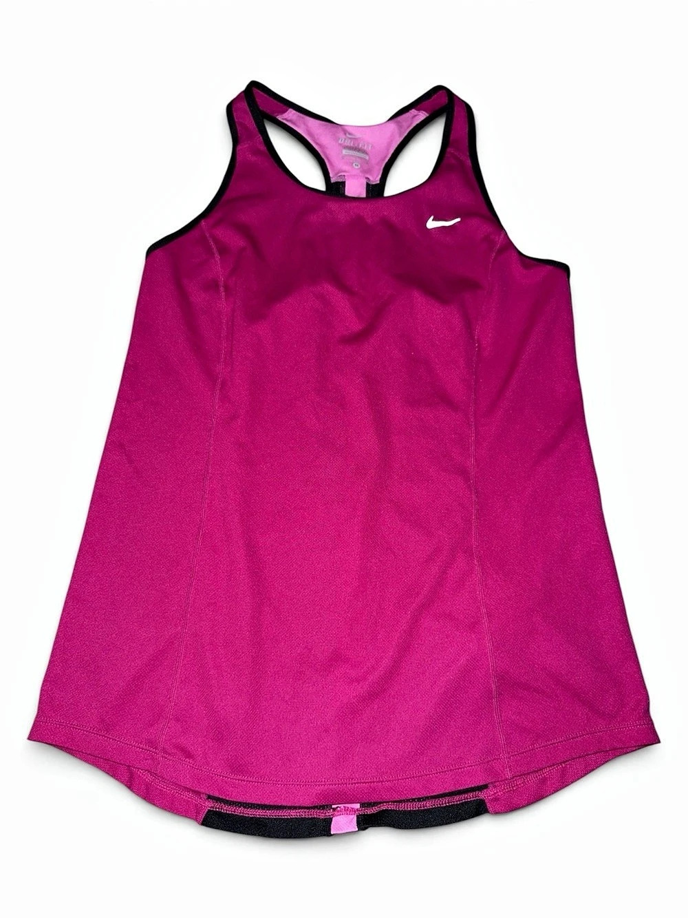 Nike Dri-FIT Racerback Tank in Pink & Black Size Medium